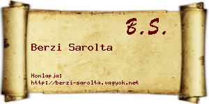 Berzi Sarolta névjegykártya
