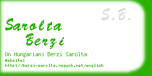 sarolta berzi business card